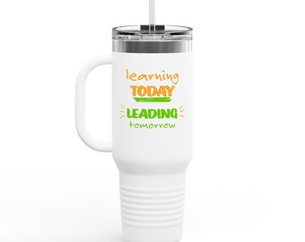 Motivational Insulated Travel Mug - Ideal for On-the-Go Coffee Lovers, Gifts for New Beginnings, Perfect for Road Trips, Daily Hydration,