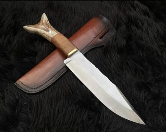 Handgjord Legends of the Fall-replika Bowie-kniv med läderöverdrag