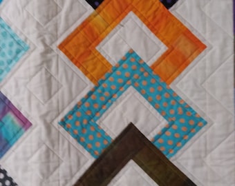 Gradation of Color Blocks Quilt