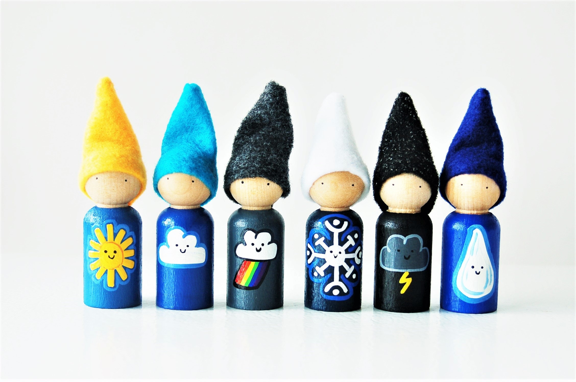 Weather Gnomes Educational Toys Waldorf Dolls Unique Etsy