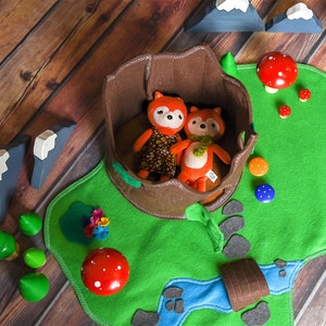 READY TO SHIP: Stuffed Velvet Fox Set Woodland Stuffed Animal Set Of Two Stuffies Easter Basket image 6