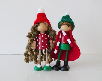 Santa's Christmas Elves - Holly Jolly Boy and Girl Elf Set