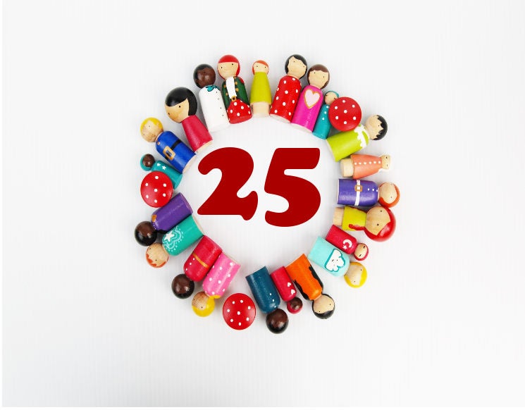 25 Days Of Dolls Advent Calendar Peg Doll Advent Advent Etsy