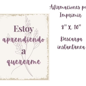 Estoy aprendiendo a quererme – Spanish Affirmation Wall Art | Printable Quote in Spanish | Self-Love | Mental Health | Instant Download