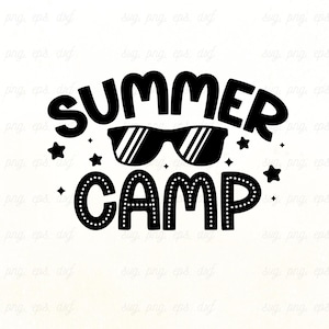 Campamento de verano SVG / Camiseta de campamento de verano 2025 Png, Camiseta de verano Svg, Vacaciones de verano Svg, Vacaciones de verano Svg, Camping Svg, Archivos Cricut Png Eps Dxf