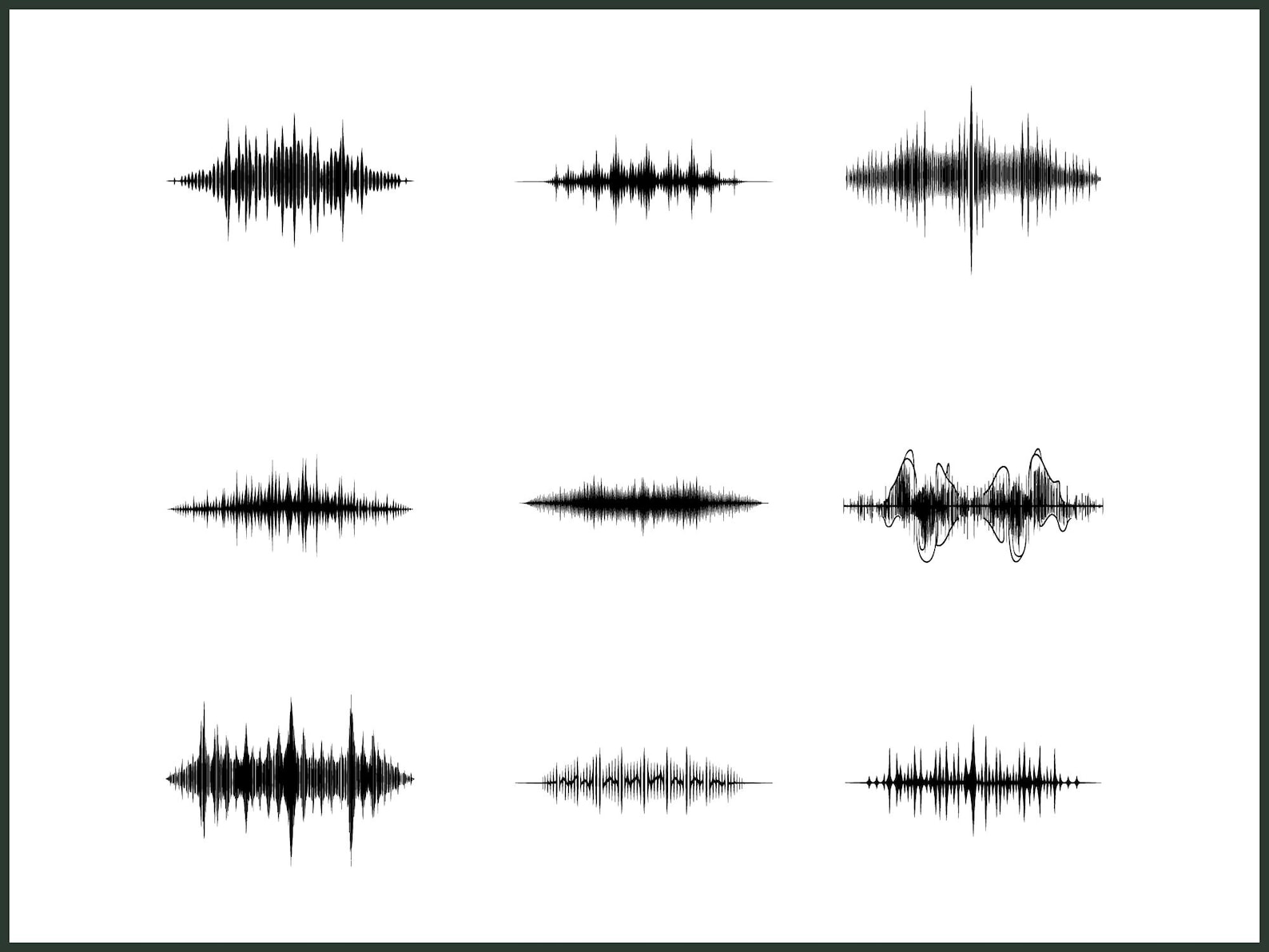 Sound Wave SVG Bundle: Clipart, Silhouette, Vector (cut Files, PNG, 300 ...