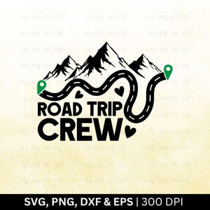 Road Trip Crew Svg | Podróż Svg, Zabawna Podróż Svg, Wakacje Svg, Cytaty Podróżnicze Svg, Rodzinna Wycieczka Svg, Letnia Plaża Svg, Pliki Cięcia Png Eps Dxf
