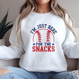 I'm Just Here For The Snacks Svg Png, Baseball Svg, Baseball Shirt Svg, Baseball Mom Svg, Baseball Sports svg, Sports Svg, Files Png Eps Dxf