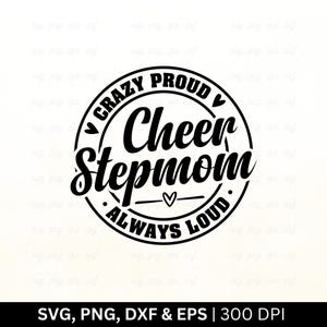 Gek trots altijd luid juichen stiefmoeder Svg | Stiefmoeder SVG | Moederdag SVG, stiefmoeder shirt SVG, trendy moeder SVG, familie moeder SVG, png eps DXF