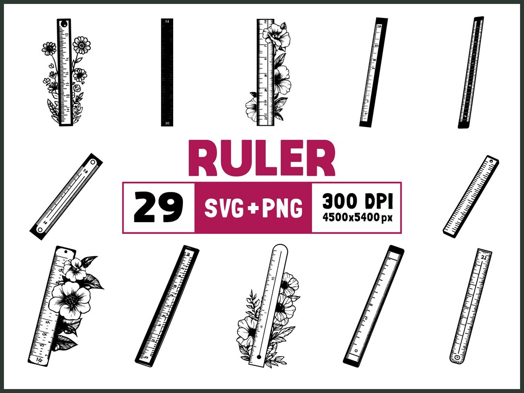 Ruler Svg Png Bundle, Ruler Silhouette, Ruler Clipart Png, Ruler ...
