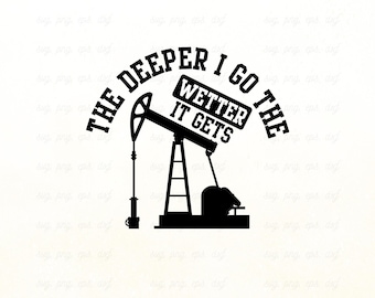 Oilfield Svg | Funny Oil Rig Worker Design (PNG, EPS, DXF)