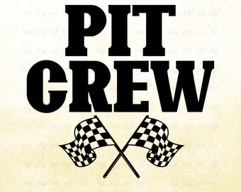 Pit Crew SVG: Racingflaggor, Bilbilsklippfil (digital nedladdning)