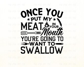 Funny BBQ Grill Master SVG: Meat Lover Design (Digital Files)