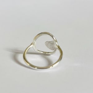 925 Sterling Silver Open Circle Ring: Minimalist Boho Style