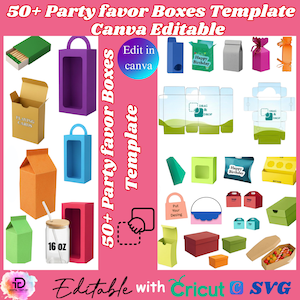 50+ Mega Box Bundle, Box Svg, Gift Box Template, Box Template Svg, Paper Box, Match Box,Party Favor Box, Coffin Box, Tall Box, Packaging box