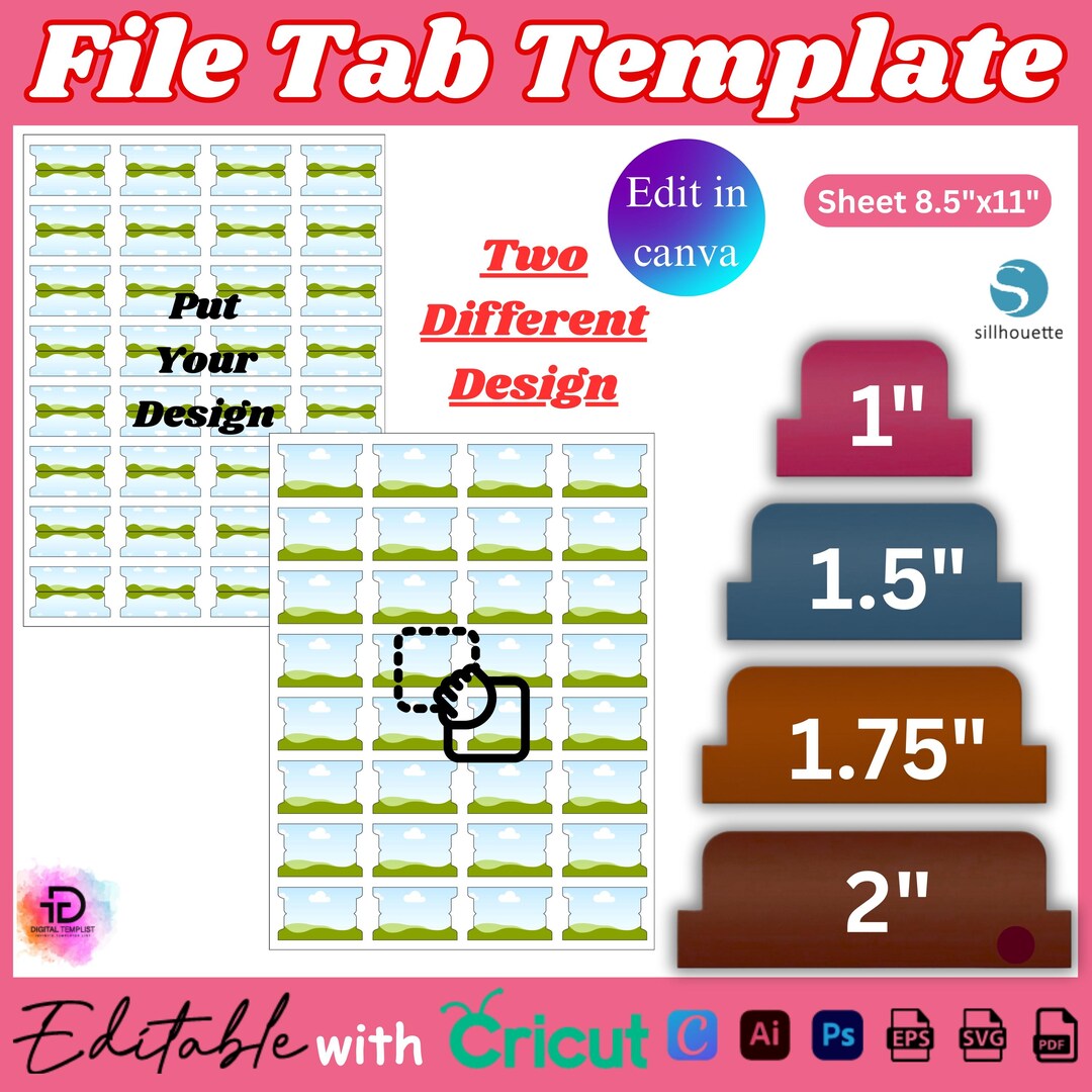 File Tab Templates, Planner Tab Labels, File Folder Labels, Page Tab ...