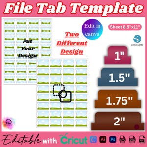 Datei-Tab-Vorlagen, Planer-Tab-Labels, Dateiordner-Labels, Seite-Tab-Vorlage, Journal-Tab, DIY-Buch-Tab, Bibel-Tab, Canva-Tab für bearbeitbare Dateien