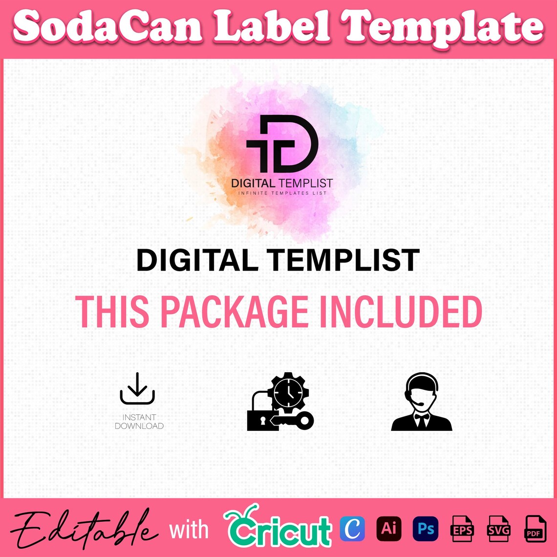 Soda Can Template, Soda Can Wrapper Template, Soda Can SVG, Blank Soda ...