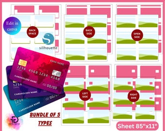 Sjabloon creditcard huid, creditcardlabel, creditcardhouder, creditcard SVG, ID-kaartomslag, visitekaartje, DIY-creditcard, ATM-kaart