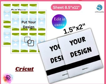 Matchbook Label Template, Box Packaging, Matchbook Label, Matchbook Canva Template, Wedding Matchbook Svg, Custom Matchbook, DIY Matchbook