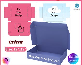 Gift box Template, Rectangle Box Template, Rectangular Box Label, Shipping Box, Rectangle gift box, Printable Gift Box, Simple Box SVG