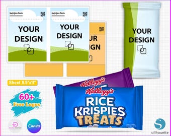 Rice Krispies Template, Rice Krispies Treats, Editable Rice Krispies Mockup, Rice Krispies Template, DIY Rice Krispies, Party Favor