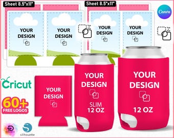 Can Cooler Template, Can Cooler SVG, Bottle Cooler Template, Beer Cooler Sublimation, Can Cooler Sleeve, Party Drink Cooler, Canva Editable