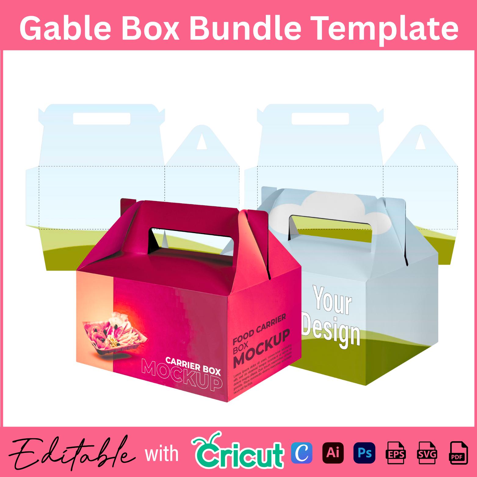 Gable Box Template, Gable Box Bundle, DIY Box Template, Gift Box Svg ...