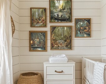 Whimsical Woodland Mouse Art – Enchanted Storybook Animal Print, Cottagecore Fantasy Decor