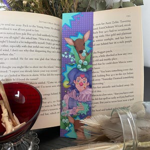 Little baby Deer and Jester Bookmark-Animal and Clown themed