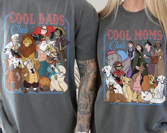 Retro Cool Dad Mom Club Shirt, Happiest Mom Dad On Earth Tee, WDW Disneyland Dad Mom Tee, Disney Family Trip Sweatshirt, Gift for Dad Mom