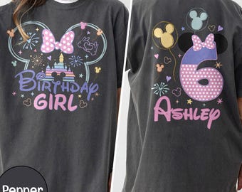 Personalized Wdw Cruise Birthday Girl Shirt, Minnie Birthday Girl Shirt, Custom Shirt for Birthday, Cruise Squad Party Gift For Her