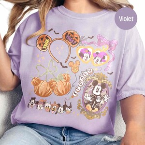Disney Mickey Halloween Coquette Shirt, Disney Halloween T-Shirt, Halloween Mickey Minnie Tee, Disneyland Trip Matching Family Shirt