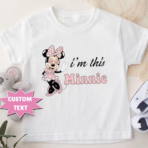 I&#39;m This Minnie Toddler Shirt, Minnie Mouse Birthday Tee, 2nd Birthday T-Shirt, Minnie Girl Outfit For Kid, Disney Birthday Trip Gift