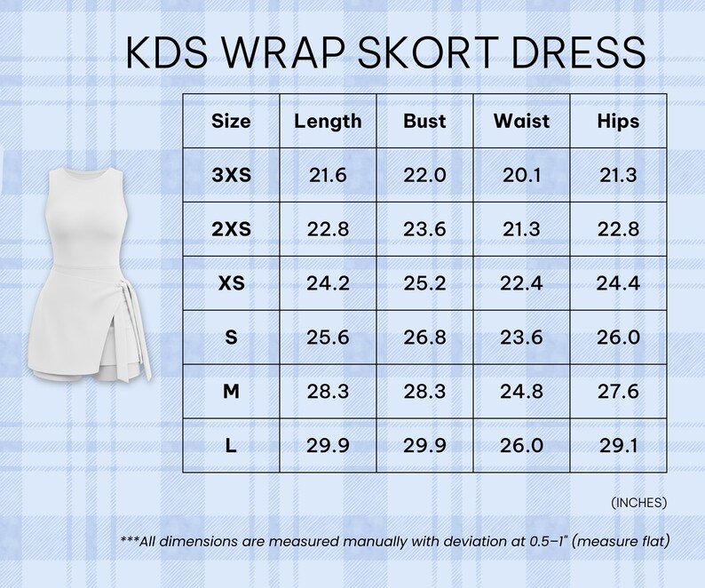 a women's dress measurements chart for a dress