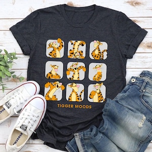 Tigger Moods Shirt, Cute Tigger Funny Shirt, Tigger Movie T Shirt, Tigger Character Shirt, Birthday Gift, Shirt For Kids