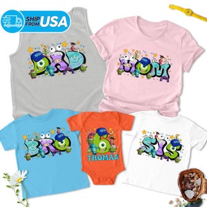 Personalized Monsters Birthday Shirt, Monsters Family Matching Shirts, Birthday Trip Shirt, Monsters Birthday Boy Party Tee