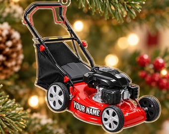 Personalized Lawn Mowers Christmas Tree Ornament, Riding Mowers Ornament 2026, Gardening Lovers Landscapers, Hanging Ornaments