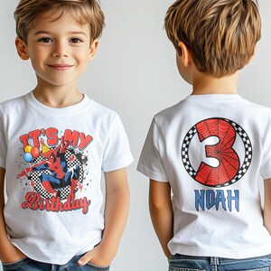 Wdw Spiderman Birthday Boy Shirt, Marvel Birthday Party Gift, Wdw Kids Birthday Tee, Superhero Sweatshirt, Marvel Toddler Birthday immagine 4