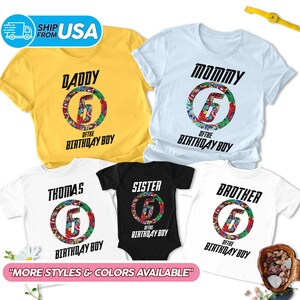 Personalize Superhero Birthday T-Shirt, Custom Birthday Boy Shirt, Superhero Lover Gift, Hero Family Matching Tee