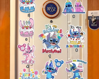 Personalized Birthday Party Cake Cruise Magnet, Best Birthday Ever Stateroom Cruise Door Decor, Family Birthday Magnet