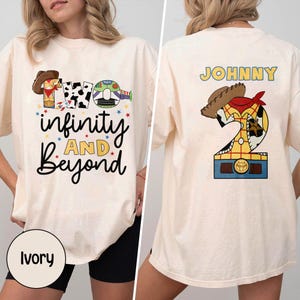 Personalized Toy Story Birthday Party Toddler Shirt, Custom Two Infinity And Beyond Birthday Shirt, Birthday Toddler Tee, 2nd Birthday Gift