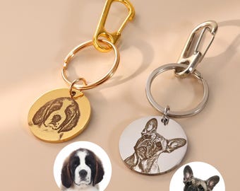 Custom Pet Photo Keyrings,Cat Picture Keychains,Dog photo keychain,Dog memorial keepsake,Pet Memorial Gifts,Pet Loss Gift,Gift for pet lover