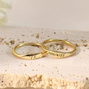 Custom Name Ring,Skinny Custom Ring,Stackable Name Ring,Custom Delicate Name Ring,Baby Name Mom Gift,Personalized Gift for Her,Mothers Gift