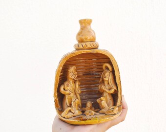 Folk Ceramic Nativity Scene Portuguese Art Original