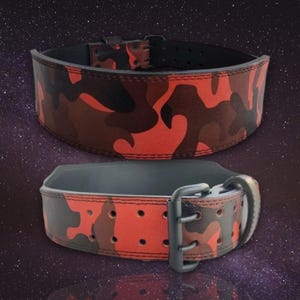 Ceinture d'haltérophilie camouflage, Ceinture d'haltérophilie faite main, Soutien du dos, Ceinture de gymnastique, Accessoire de sport d'entraînement, Équipement de fitness, Cadeau de fitness
