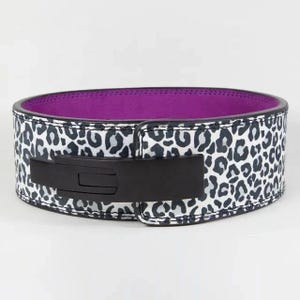 Ceinture d'haltérophilie léopard, Ceinture d'haltérophilie faite main, Soutien du dos, Ceinture de gymnastique, Accessoire de sport d'entraînement, Équipement de fitness, Cadeau de fitness