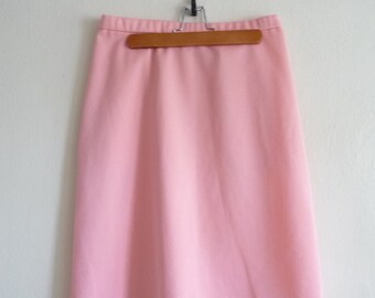 midi skirt, coral pink bright pastel, size small