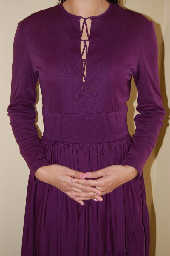 plum purple maxi dress, xsmall small - image 3