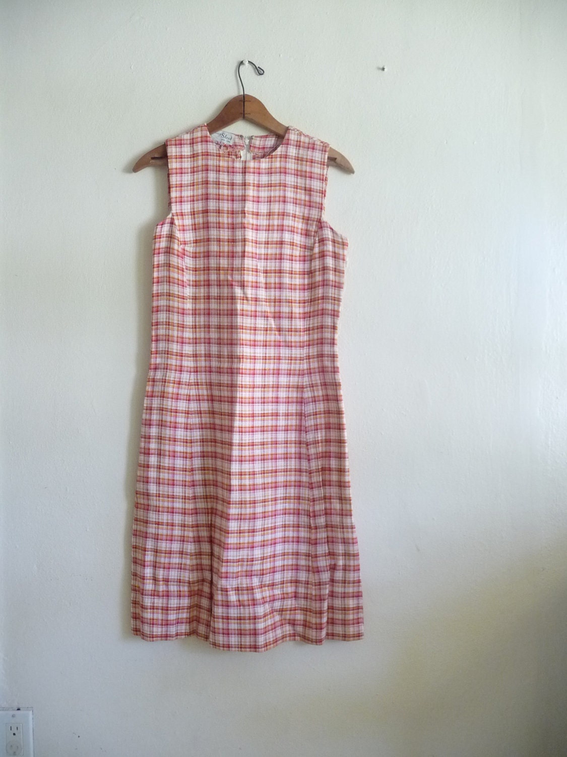 madras shift dress
